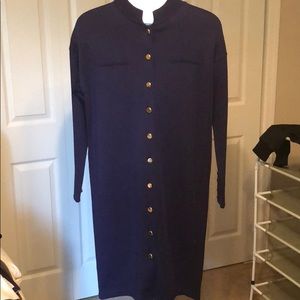 Blue sweater or cardigan duster